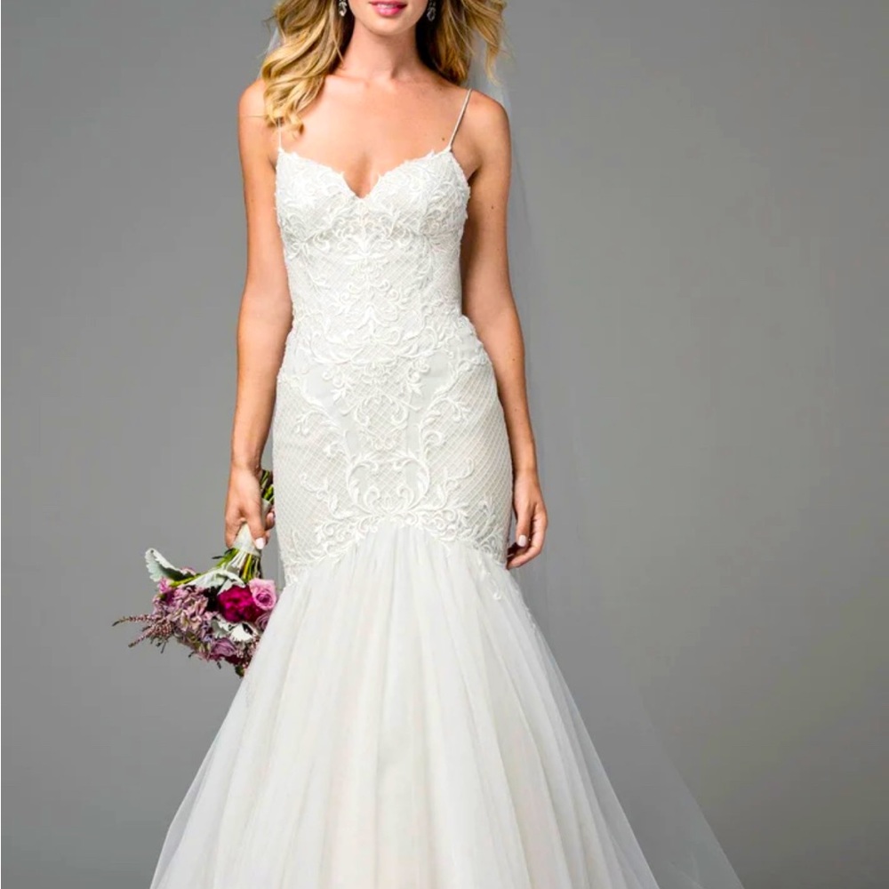 Watters Wtoo Marishka wedding dress: ivory and blush color